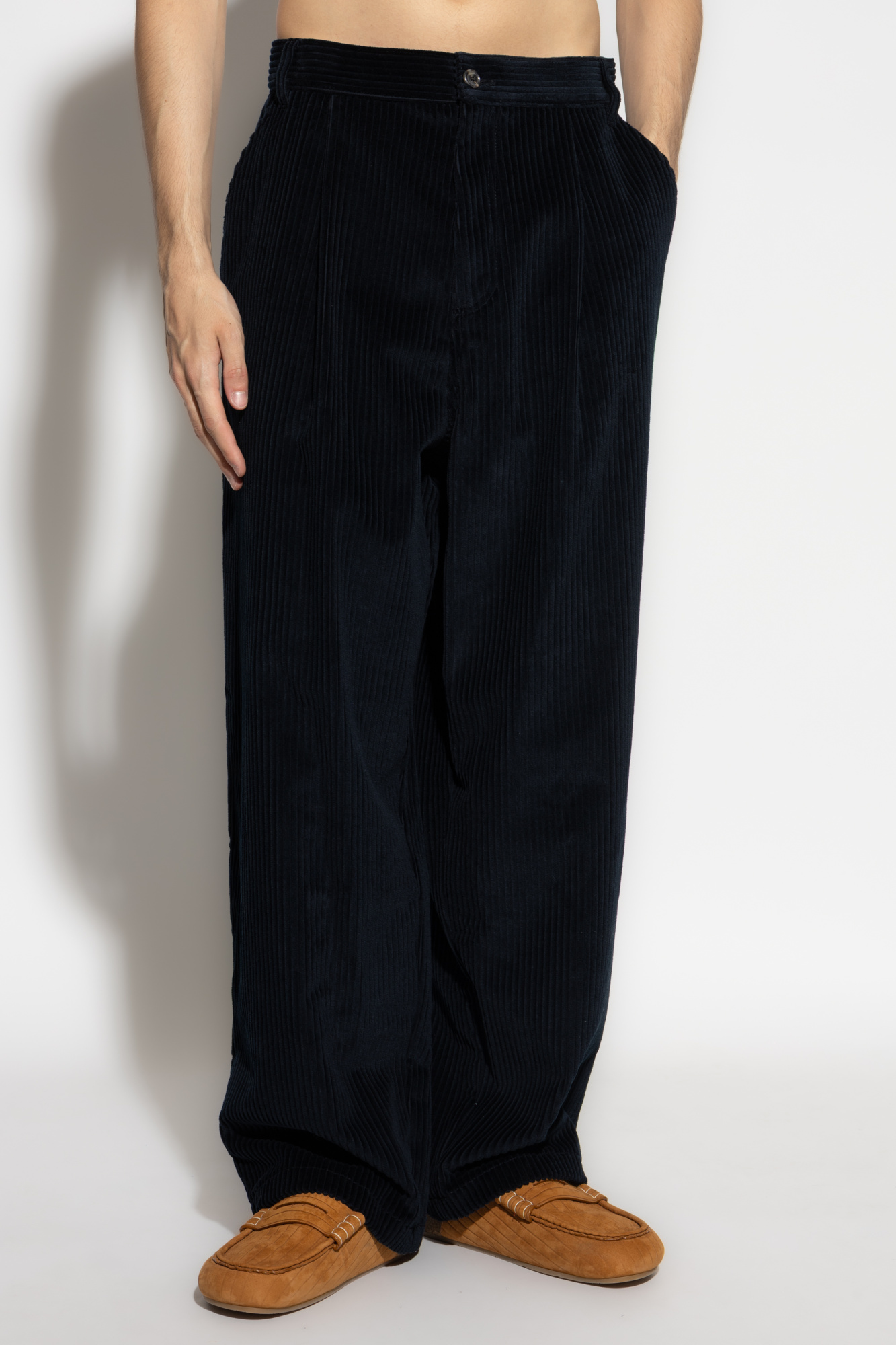 Navy blue Corduroy trousers Moschino - Vitkac Canada